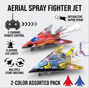 Avión de Combate RC de Aleación CD con Pulverizador de Niebla Fría y Luces LED, Juguete de Avión de Control Remoto de Metal con Rotación 360° <span class=keywords><strong>para</strong></span> Niños y <span class=keywords><strong>Adultos</strong></span> - Product Image 1