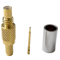 Vente directe d'usine, connecteur coaxial SSMC-C-J1.5 plaqué or, connecteur mâle SSMC, sertissage RG316 RG174