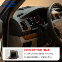2 pièces de remplacement de sortie d'air latérale en ABS gris beige pour Toyota Prado FJ 120 2003-2009, accessoires intérieurs de voiture