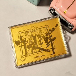 Pegatina de Oro Personalizada para Teléfono, para Mercancía de Conciertos, Oro Puro 999, Regalo para Fans de Celebridades, Diseño Moderno de Dibujos Animados - Product Image 3