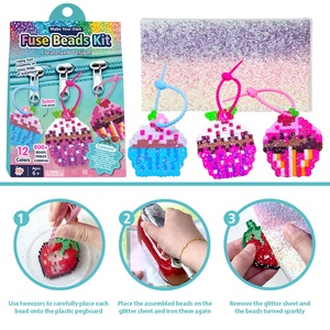 Mega Paquete de 1000 Piezas de Cuentas Brillantes de 5mm, 12 Colores, Cuentas para Arte Pixelado con Tableros de Clavijas, <span class=keywords><strong>Juguete</strong></span> Creativo para Niñas - Product Image 3