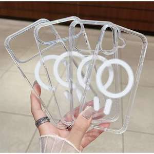 Custodia <span class=keywords><strong>Trasparente</strong></span> Magnetica per Ricarica Wireless per <span class=keywords><strong>iPhone</strong></span> 17 16 15 Pro Max 13 12 14 <span class=keywords><strong>11</strong></span> Plus, <span class=keywords><strong>Cover</strong></span> <span class=keywords><strong>Trasparente</strong></span> in TPU PC con Sacchetto OPP - Product Image 3