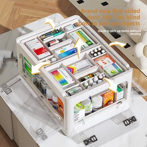 Xách tay số lượng lớn rõ ràng nhựa Kit Viện trợ đầu tiên Trường hợp với xử lý khẩn cấp cung cấp y tế <span class=keywords><strong>container</strong></span> - Product Image 3