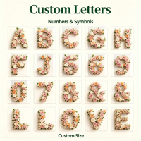 Arche florale personnalisable avec lettres et chiffres, lettres et chiffres floraux sur pied pour la décoration de mariage