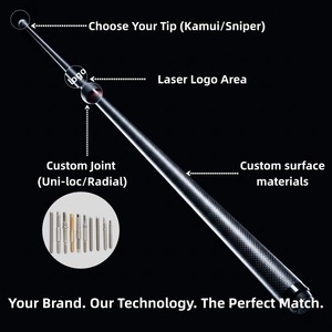 Queue de <span class=keywords><strong>billard</strong></span> professionnelle en fibre de carbone à faible déflexion, personnalisée, pour snooker et <span class=keywords><strong>billard</strong></span>, avec fût à profil conique professionnel - Product Image 5