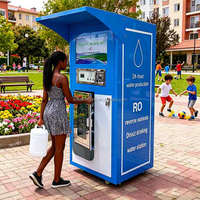 Distributeur d'eau de luxe à fenêtre unique, réservoir en acier inoxydable de qualité alimentaire, grande capacité, kiosque à eau potable par osmose inverse