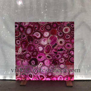 Dalles de pierre naturelle <span class=keywords><strong>en</strong></span> quartz rose cristallin, panneaux muraux décoratifs <span class=keywords><strong>en</strong></span> pierres précieuses, carreaux de décoration intérieure - Product Image 3