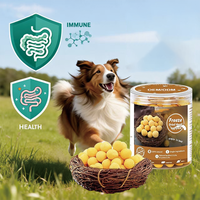Golosinas para Mascotas de Marca Privada, Altas en Proteínas, Huevos de Codorniz Liofilizados en Cubos, Golosinas para Perros y Gatos, Galletas, Bocadillos de Yema de Huevo de Codorniz para Mascotas