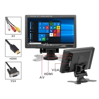 Moniteur LCD TFT 7 pouces pour camion et voiture, avec assistance à la marche arrière, compatible aviation IPS 12V 24V VGA AV CCTV AHD, vente directe usine