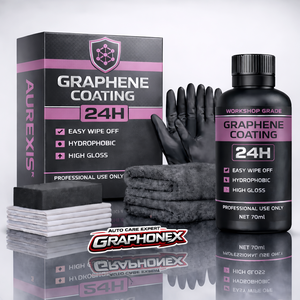 GRAPHONEX Aurexis Graphene Ceramic 24H, Líquido de Protección de Pintura para Automóviles, Alto Brillo, Fácil de Limpiar, Hidrofóbico (70 ml), Autoregenerable, 60um - Product Image 1