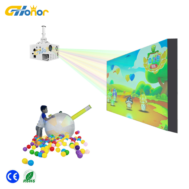 Professional Kids Amusement Park Interactive Projector Touch Screen Play System Projection Ball Wall Games