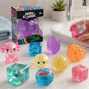 ตุ๊กตาบีบอัดคริสตัล Aqua Plush รูปกระต่าย ช้าง หัวใจ ประดับกลิตเตอร์ ของเล่นเสริมสมาธิ รางวัลสำหรับเด็ก ของขวัญสำหรับงานปาร์ตี้ - Product Image 3