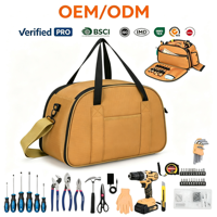Sac de transport multifonctionnel de luxe léger et durable pour électriciens, avec fermeture éclair en nylon, pour outils et kits de plomberie
