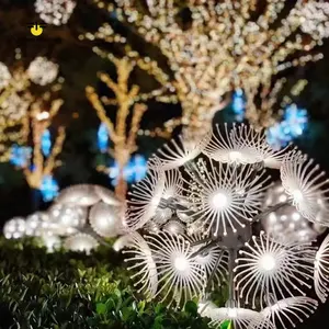 Lumind LED Dandelion Lamp Landscape Decor Light Led Fiber Acrylic Lawn Reed Inserted Garden Modeling Light