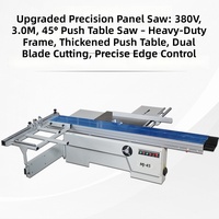 Scie à panneaux de précision industrielle pour le travail du bois MJ-45, scie circulaire à table coulissante avec inclinaison à 45 degrés