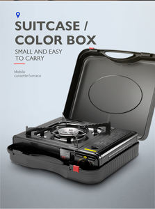 Fornello a <span class=keywords><strong>Gas</strong></span> Portatile da Esterno in Acciaio Inox Mini Fornello a <span class=keywords><strong>Gas</strong></span> per Cucinare BBQ Attrezzatura da Campeggio con Valigetta - Product Image 5