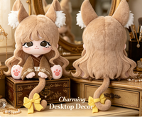 Peluche personnalisée de fille chat en coton doux, avec tailles et couleurs sur mesure pour les fans d'anime