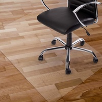 Tapis de sol en bois dur antidérapant en PVC transparent transparent antitache facile à glisser sous le bureau Tapis de chaise en plastique pour la maison et le bureau