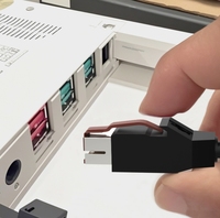 Grosir hitam 2m 3m 24v power USB Y kabel Mini DIN 3P HOSIDEN kabel Printer