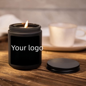 Candele Profumate al Legno di Sandalo in Cera di Soia 100% Organica Naturale in Barattolo di Vetro Personalizzate Fatte a Mano Ecologiche Romantiche - Product Image 4
