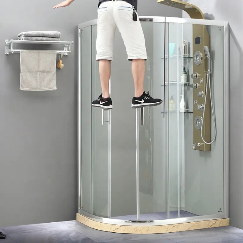6mm verre grand cadre douche coulissante porte en verre douche panneaux muraux porte de douche