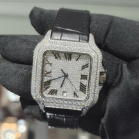 Montre pour homme avec lunette en acier inoxydable, montre mécanique de luxe