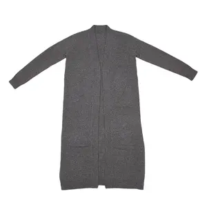 OEM Women Regular-Fitting Long Sleeves Vee Neck Long Cardigan Made Of Wool-Cashmere