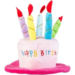 Sombrero de cumpleaños para perro o gato con 5 velas de colores, talla única, accesorio suave para fiestas de mascotas - Product Image 3