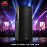 Haut-parleur PA passif CF-215, double 15 pouces, 650W, 126dB, 4 ohms, en contreplaqué de bouleau, pleine gamme, pour concerts, scènes et événements