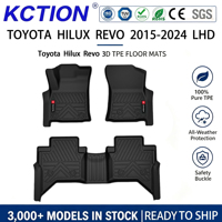 Tapis de sol de voiture Kction 3D en TPE à couverture intégrale, sur mesure, toutes saisons, imperméables, pour Toyota Hilux Revo 15-25 (conduite à gauche), vente en gros
