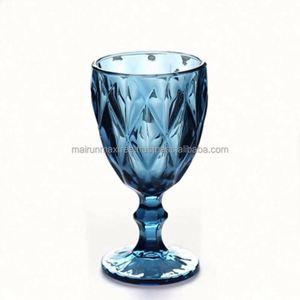 Copa de Vino de Cristal Transparente Personalizada al por Mayor, Color Rosa y Azul, Estilo Americano Clásico, Doble Pared, 320ml/350ml - Product Image 3