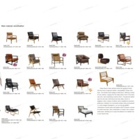 Fauteuil d'appoint moderne et confortable en tissu rembourré en bois massif pour salon/chambre/maison/bureau/coin lecture