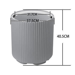 Vaso Fioriera Rotondo Moderno in <span class=keywords><strong>Plastica</strong></span> di Alta Qualità per Interni/Esterni, Durevole e Impermeabile per Soggiorno, Centro Commerciale, Cucina, Casa, Ufficio - Product Image 6