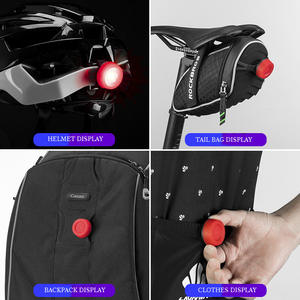 Luz Trasera para Bicicleta <span class=keywords><strong>ROCKBROS</strong></span>, Luz de Advertencia de Seguridad para Ciclismo Nocturno, Luces para Casco, Luz de Freno para Bicicleta - Product Image 4