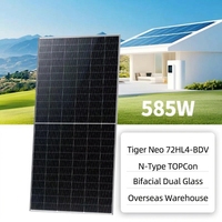 Panneau solaire monocristallin N-Type demi-cellule Solar 585W Tiger Neo 72HL4-BDV, rendement 23%, système en stock