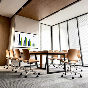 <span class=keywords><strong>Table</strong></span> de conférence de 8 pieds pour 10 personnes, grande <span class=keywords><strong>table</strong></span> de <span class=keywords><strong>réunion</strong></span>, tables de salle de conférence modernes avec gestion des câbles - Product Image 2