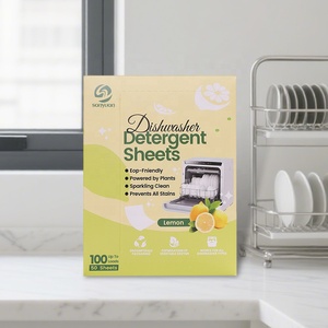 Feuilles de savon à vaisselle biodégradables écologiques sans plastique, détergent à vaisselle en feuilles - Product Image 4