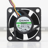 Sunon-Ventilador de refrigeración con suspensión magnética silenciosa de 4 cables, ventilador de refrigeración de 5V, 24V, 48V, CC, 12V, 0,9 W, CA, EC 4020, 40x40x20mm, 4cm, original