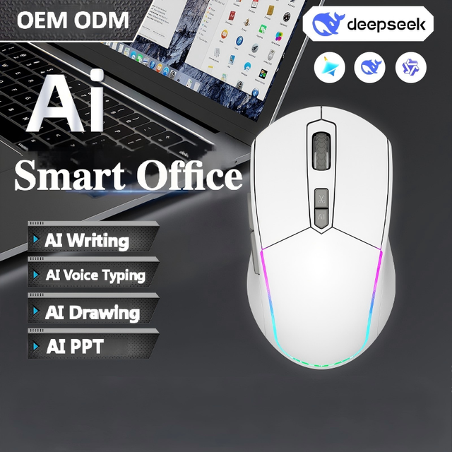 OEM ODM Custom Logo AI Chat GPT5 Smart Intelligent Wireless Gaming Keyboard Ergonomic Mini Mouse with Voice Typing