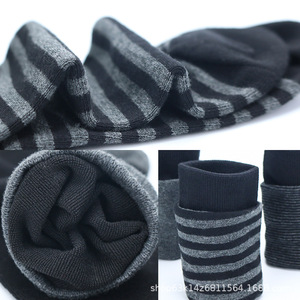 Chaussettes habillées classiques noires à rayures pour hommes, respirantes, pour le bureau et les affaires, vente en gros - Product Image 2