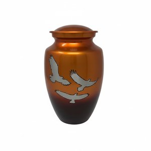 Urna de cremación de latón en forma de corazón de plata personalizada, urna de cenizas de bronce sólido con estampado de pata dorada para adultos, precio de estilo americano - Product Image 1