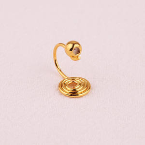 <b>Clip</b>-on Earrings Mosquito Coil Shape Pure Copper Electroplated Unisex Everyday Wear - Product Image 4