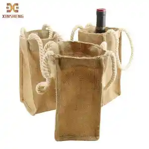 Cotton 100% Natural Linen Hessian Cloth Burlap Sofa Fabric Red Wine Jute Gift Bag