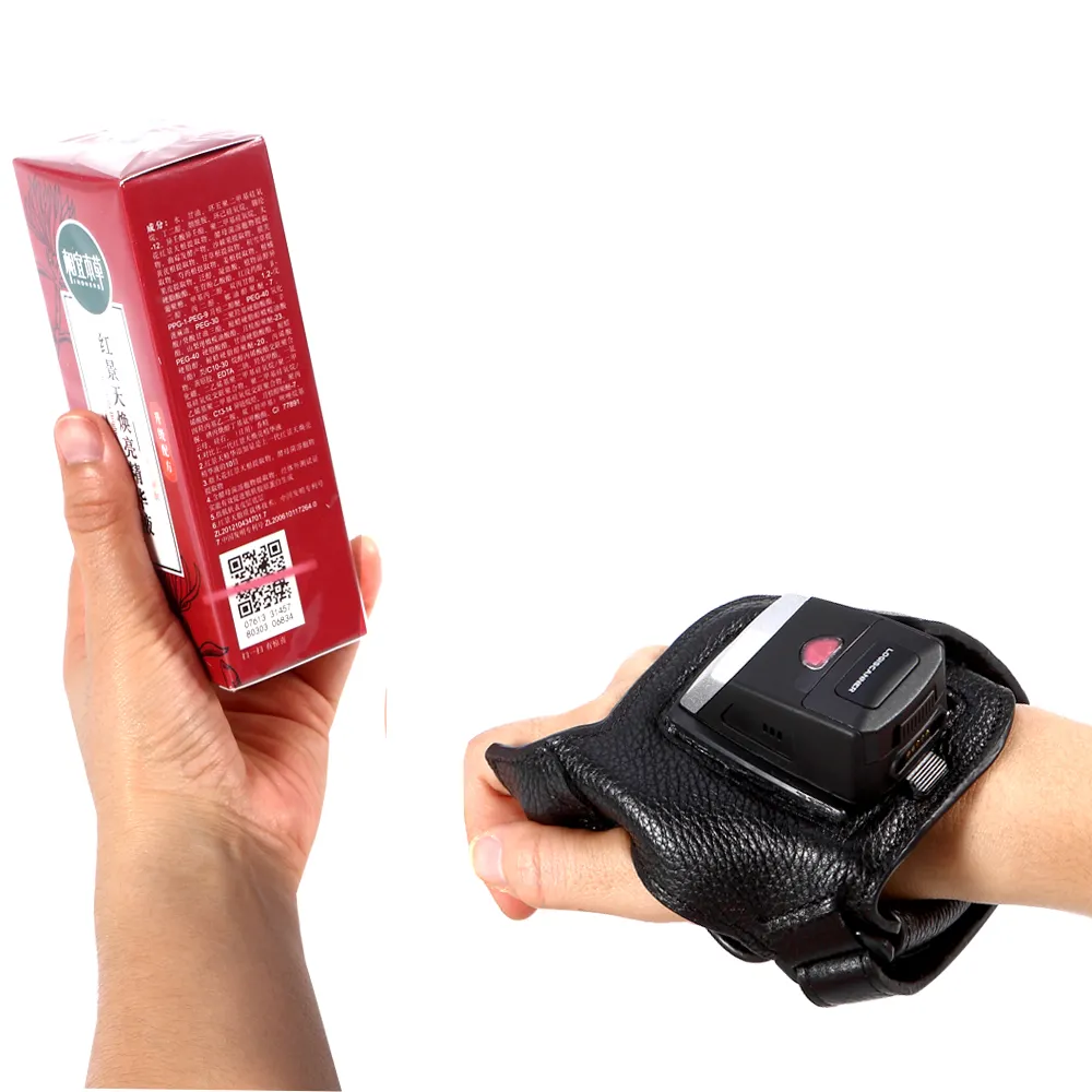 IP65 Rugged Hands Free 2D Laser EAN Warehouse Glove Barcode Scanner Reader