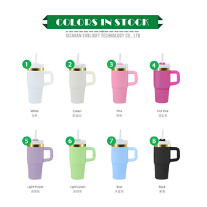 Chân không cách nhiệt trẻ em Tumbler 14oz trẻ em cup với rơm BPA du lịch miễn phí Mug với xử lý cho Hot & lạnh công suất 14oz tumblr - Product Image 2