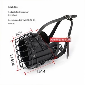 맞춤형 사이즈 다용도 친환경 가죽 개 훈련용 입마개 실내외 겸용 변형 디자인 - Product Image 2