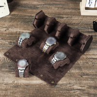 Boîte de rangement pour montres en cuir rétro à 4 emplacements, boîte de voyage pour montres, organisateur de rangement pour montres, boîte à montres en cuir Crazy Horse de luxe, personnalisable