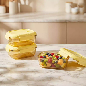 Boîte à lunch en verre borosilicate de haute qualité avec couvercle rabattable, compatible <span class=keywords><strong>micro</strong></span>-ondes et lave-vaisselle, grande capacité, récipient hermétique pour le bureau - Product Image 5
