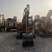Excavatrice hydraulique sur chenilles CAT305.5E2 de 5,5 tonnes, très demandée, peu d'heures de fonctionnement, bon état, peinture d'origine, occasion, en stock