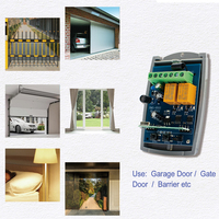 Récepteur de porte de garage à télécommande universelle 2CH 433mhz 7-32V 85-250V Momentané à bascule Verrouillé Code fixe Code roulant Relais